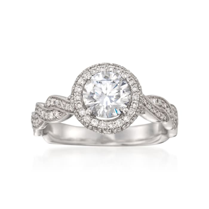 Simon G. .51 ct. t.w. Diamond Engagement Ring Setting in 18kt White Gold
