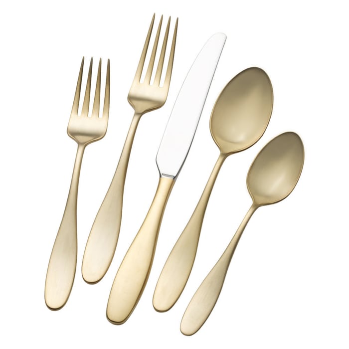 Mikasa &quot;Hamilton&quot; 20-pc. Service for 4 18/10 Gold-Plated Stainless Steel Flatware Set