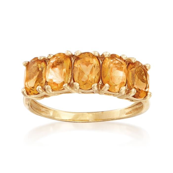 C. 1980 Vintage 2.00 ct. t.w. Citrine Ring in 10kt Yellow Gold