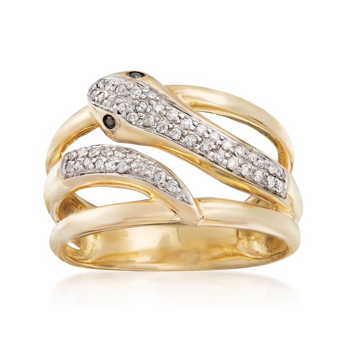 .21 ct. t.w. Diamond Snake Ring in 14kt Yellow Gold