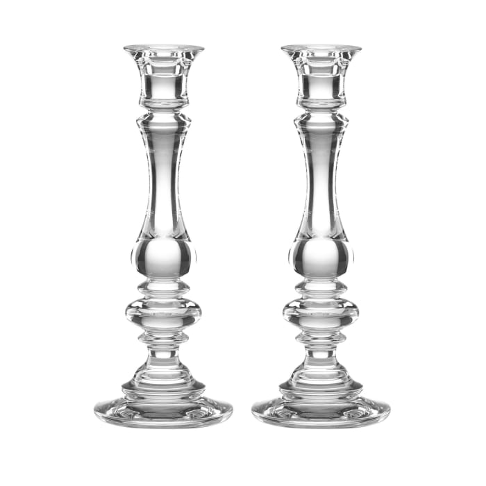 Reed & Barton &quot;Weston&quot; 2-pc Crystal Candlestick Set