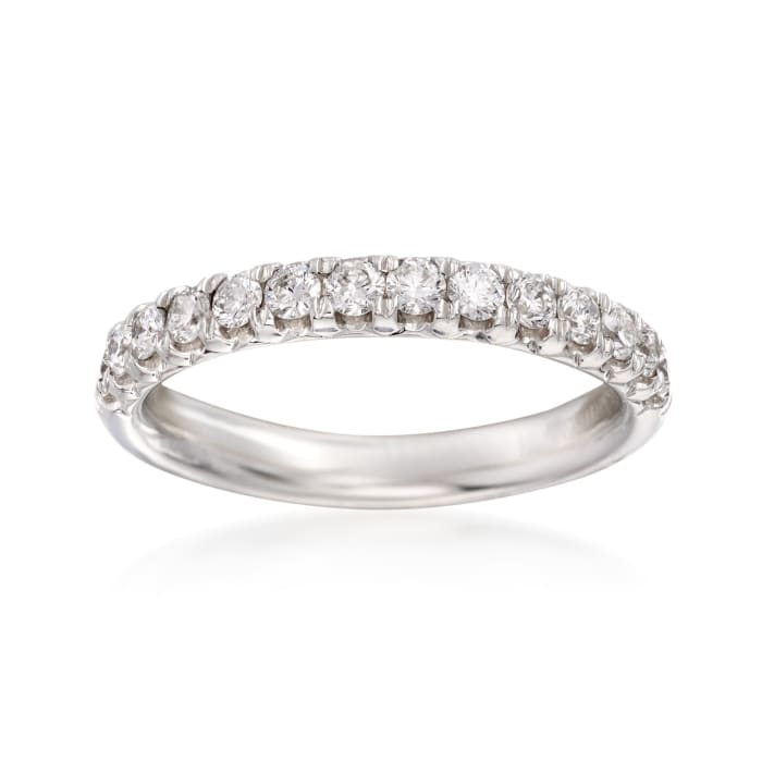 Henri Daussi .47 ct. t.w. Diamond Wedding Ring in 18kt White Gold
