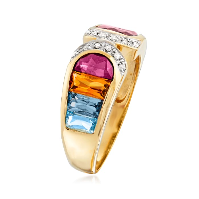 3.20 ct. t.w. Multi-Stone Ring in 14kt Yellow Gold | Ross-Simons