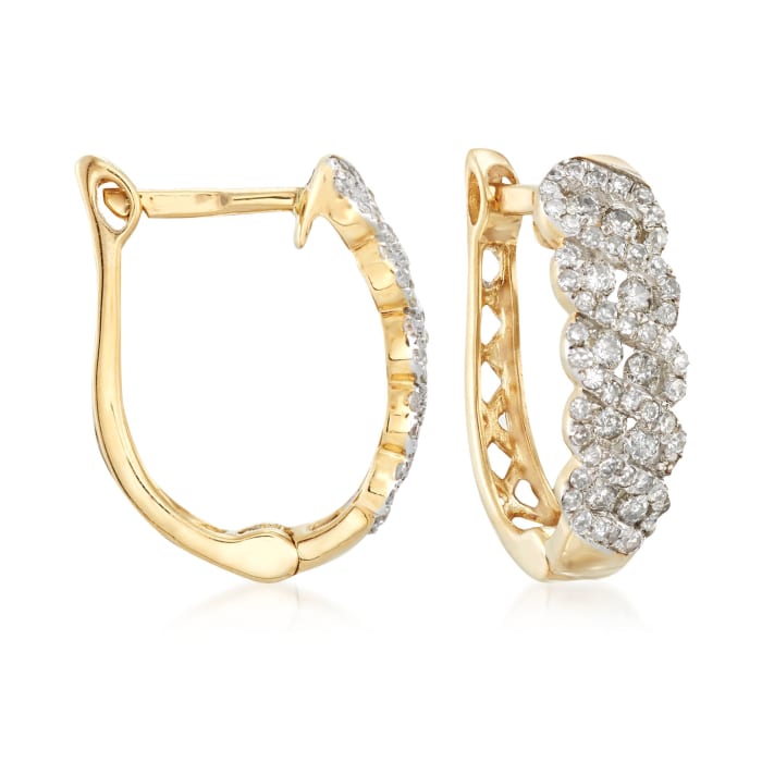 .51 ct. t.w. Diamond Hoop Earrings in 14kt Yellow Gold