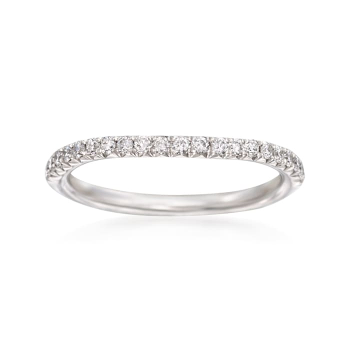 Henri Daussi .30 ct. t.w. Diamond Wedding Ring in 14kt White Gold