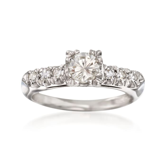 C. 2000 Vintage .61 ct. t.w. Diamond Engagement Ring in Platinum