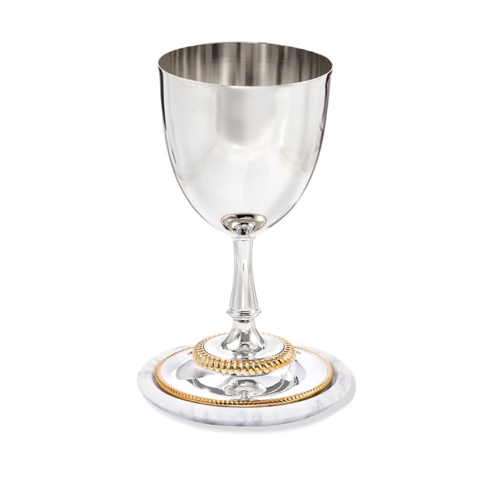 Reed & Barton &quot;Roseland&quot; Two-Tone Kiddush Cup