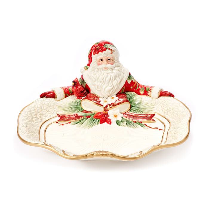 Fitz and Floyd &quot;Cardinal&quot; Christmas Santa Serving Plate