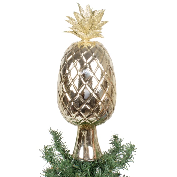 Gold Glass Pineapple Tree Topper