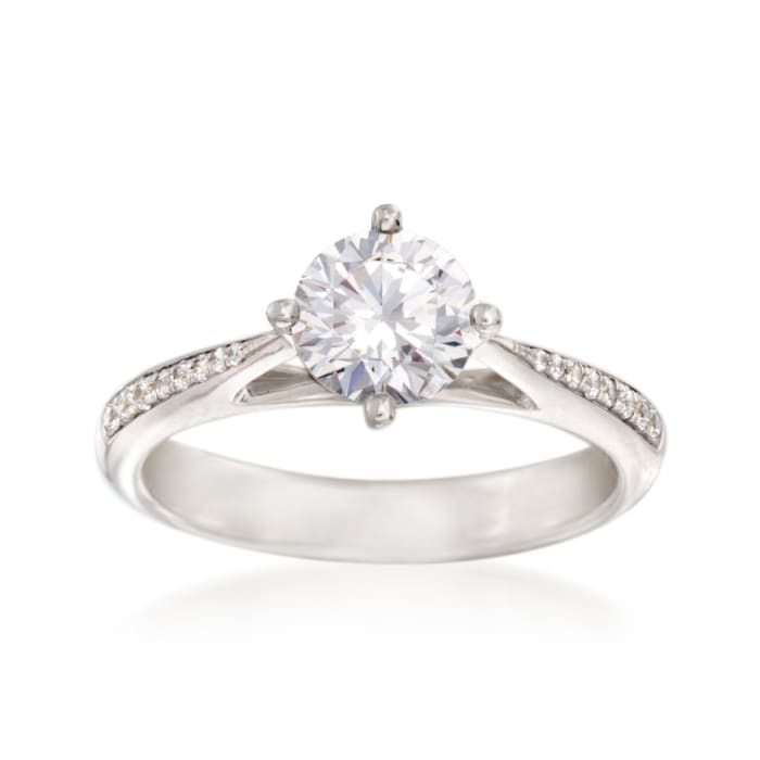 Simon G. .11 ct. t.w. Diamond Engagement Ring Setting in 18kt White Gold
