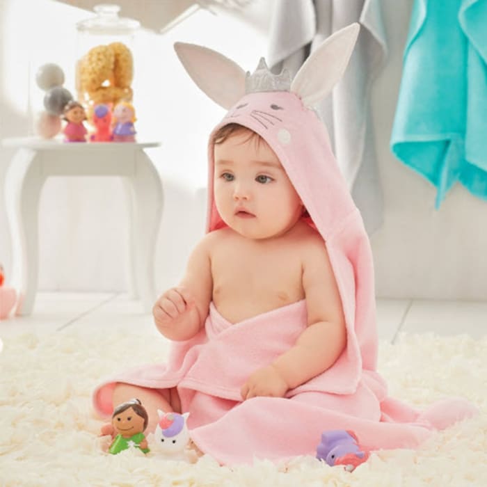 Baby Hooded Bunny Personalized Bath Towel