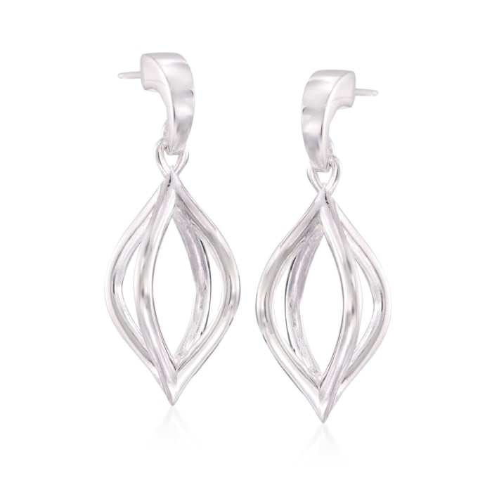 Zina Sterling Silver &quot;Wired&quot; Pod Earrings
