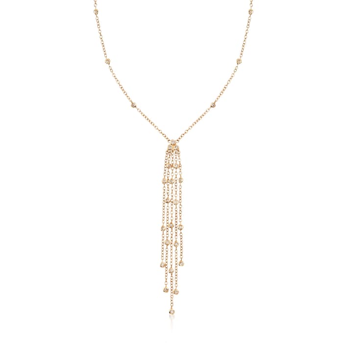 .20 ct. t.w. Diamond Tassel Necklace in 14kt Yellow Gold