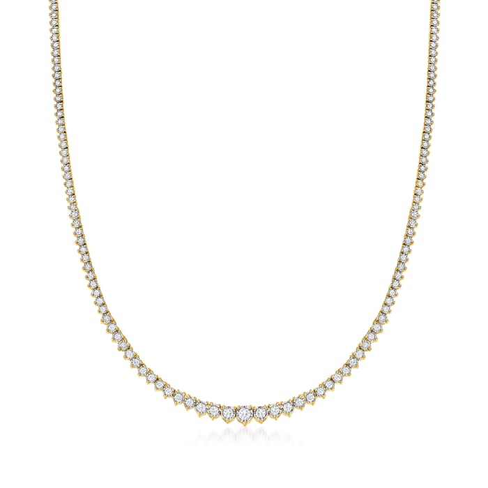 3.00 ct. t.w. Diamond Tennis Necklace in 18kt Gold Over Sterling