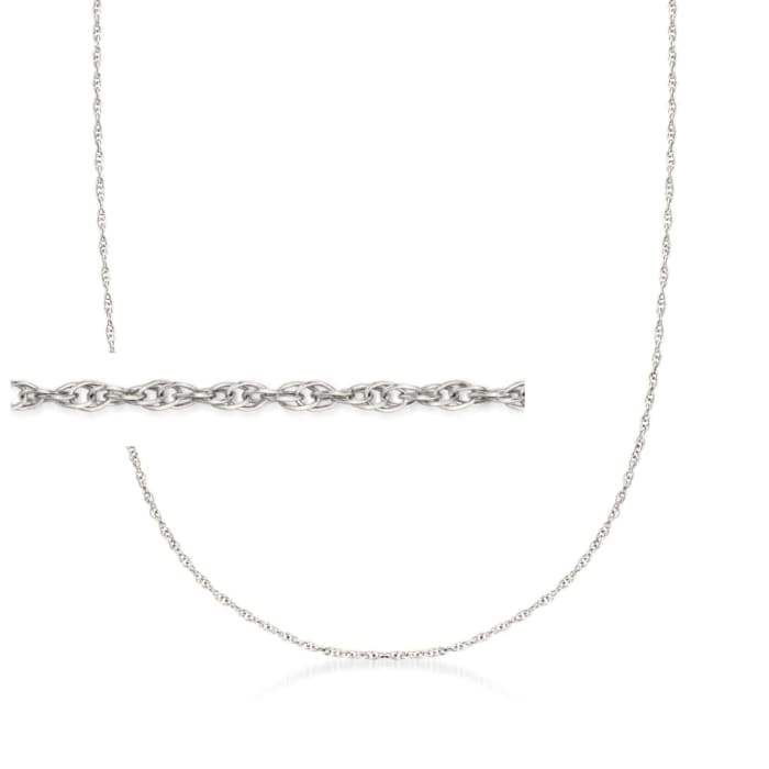 Italian 14kt White Gold Medium Rope-Chain Necklace