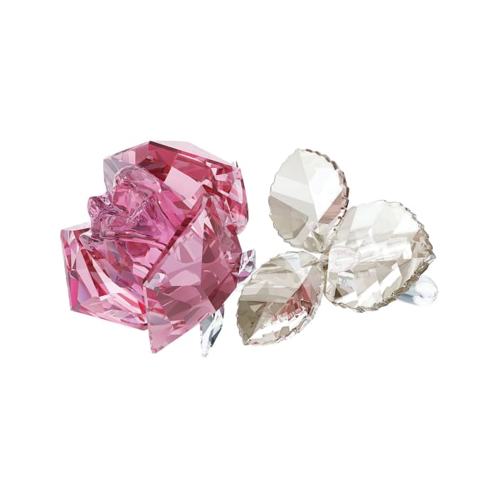 Swarovski Crystal &quot;Blooming Rose&quot; Light Rose Crystal Figurine 