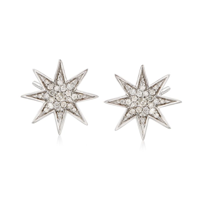 .50 ct. t.w. Diamond Star Earrings in Sterling Silver