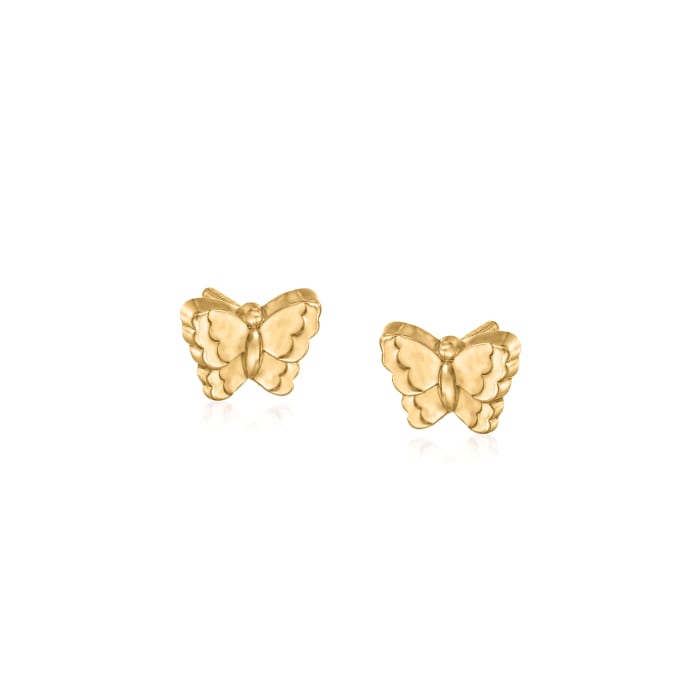 Child's 14kt Yellow Gold Butterfly Earrings