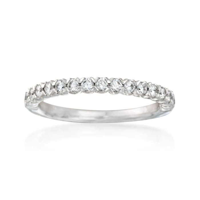 Henri Daussi .45 ct. t.w. Diamond Wedding Ring in 18kt White Gold