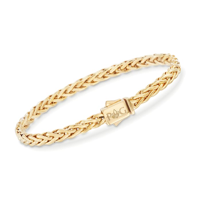 Phillip Gavriel &quot;Woven Gold&quot; 14kt Yellow Gold Squared Braid Link Bracelet