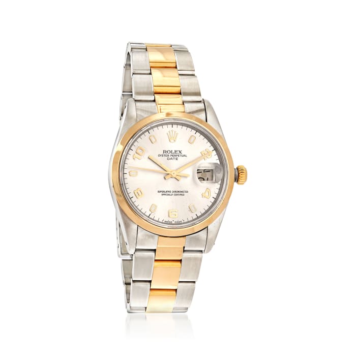 Certified Pre-Owned Rolex Datejust Women's 34mm Automatic Watch in Two-Tone