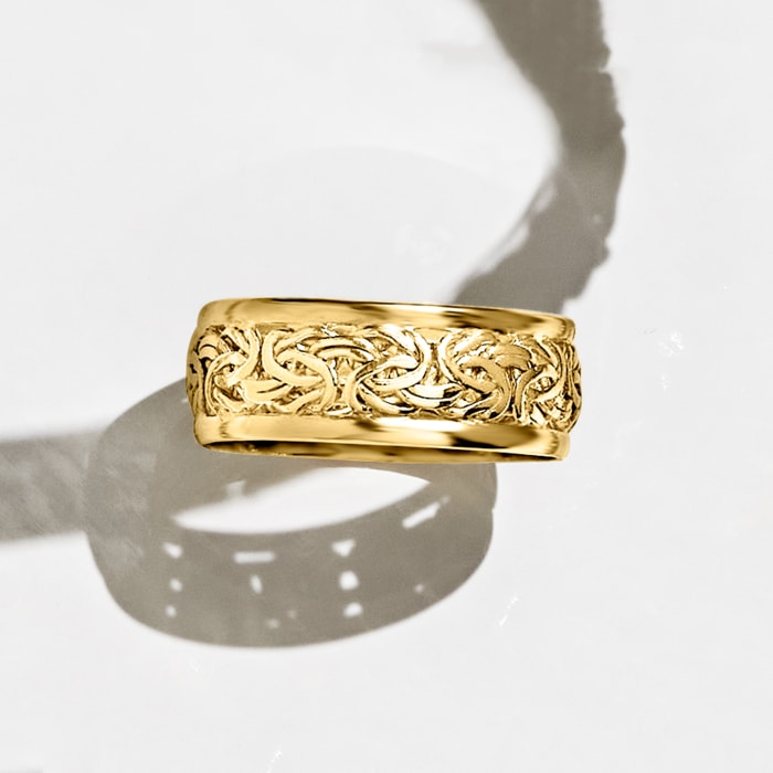 18kt Gold Over Sterling Byzantine Ring | Ross-Simons