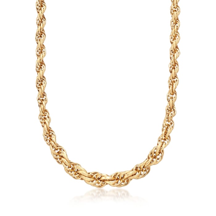 Italian 18kt Yellow Gold Twisted Link Necklace