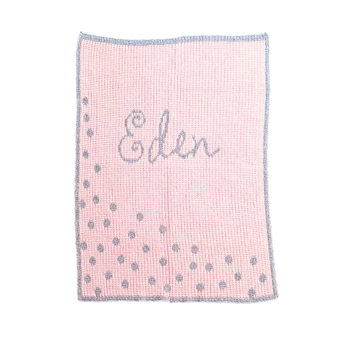 Child's Butterscotch Blankees Personalized Metallic Dots Blanket