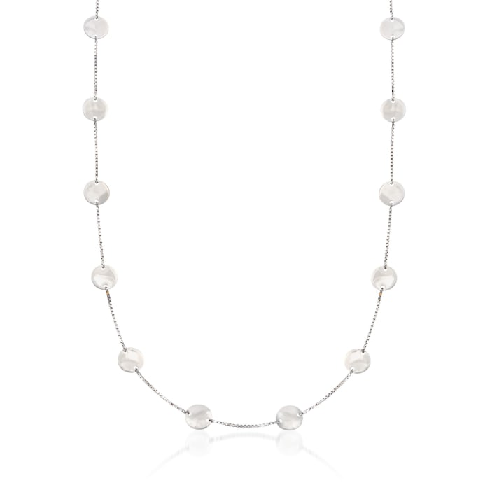 Sterling Silver Multi-Disc Station Necklace