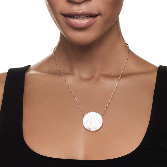 Mother-of-Pearl Necklace in Sterling Silver 18-inch