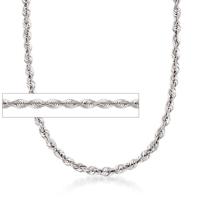 5.8mm Sterling Silver Rope Chain Necklace