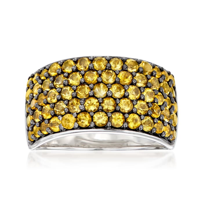 2.00 ct. t.w. Citrine Multi-Row Ring in Sterling Silver