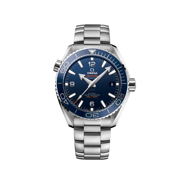 Omega Seamaster Planet Ocean Men's 43.5mm Stainless Steel Watch with Blue Dial 
