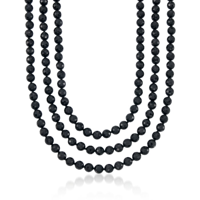 8-8.5mm Onyx Bead Endless Necklace
