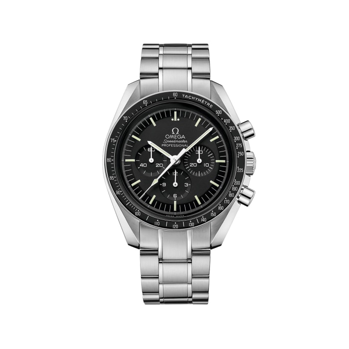 Omega Speedmaster Moonwatch Men's 42mm Stainless Steel Watch with Black Dial