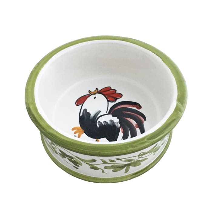Abbiamo Tutto &quot;Rooster&quot; Ceramic Pet Bowl from Italy