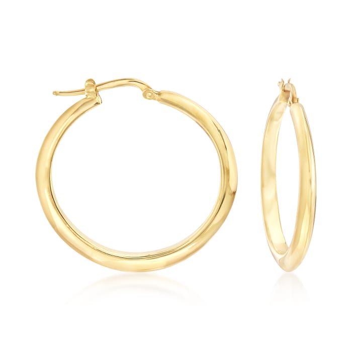 Italian Hoop Earrings in 14kt Yellow Gold