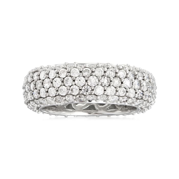 3.76 ct. t.w. Pave Diamond Eternity Band in 14kt White Gold | Ross-Simons