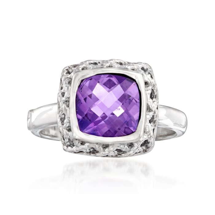 Andrea Candela &quot;Rioja&quot; 1.70 Carat Amethyst Ring in Sterling Silver