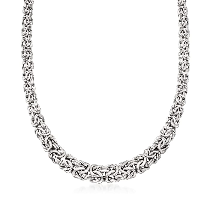Sterling Silver Byzantine Necklace with Magnetic Clasp | Ross-Simons