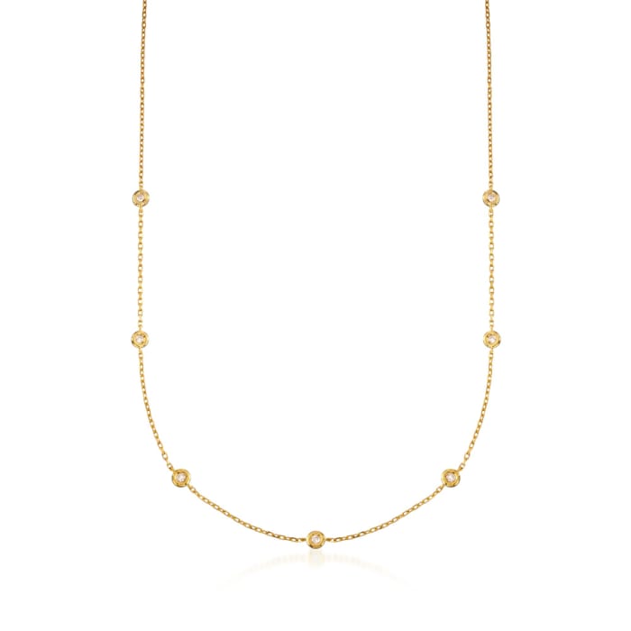 .20 ct. t.w. Diamond Necklace in 14kt Gold Over Sterling 