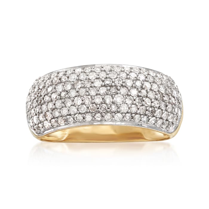 1.00 ct. t.w. Pave Diamond Ring in 14kt Yellow Gold