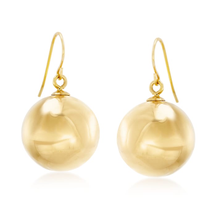 Italian Andiamo 14kt Yellow Gold Bead Drop Earrings | Ross-Simons