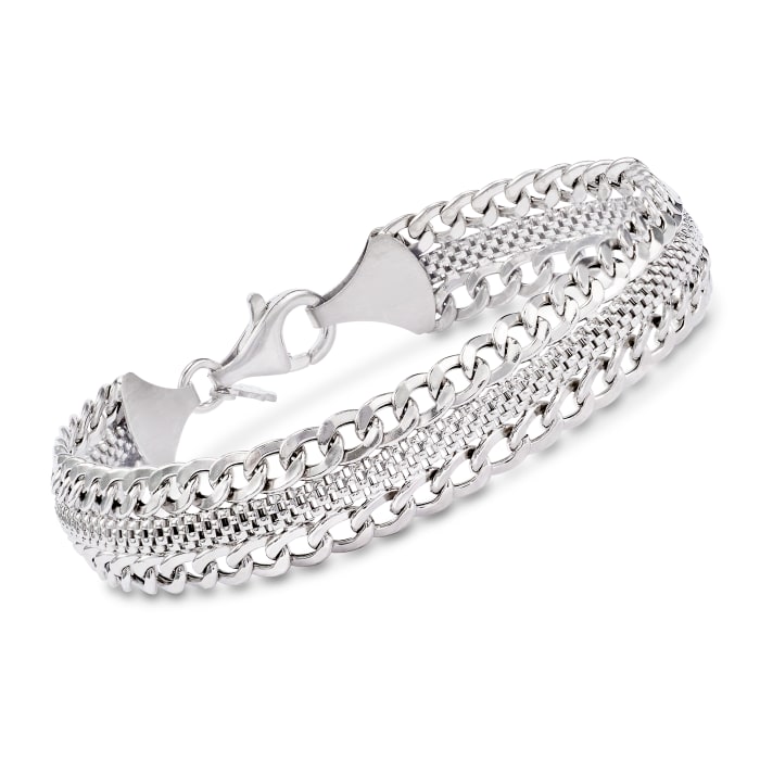 Italian Sterling Silver Curb-Link Bracelet
