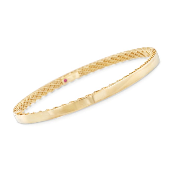 Roberto Coin &quot;Symphony&quot; Golden Gate Bangle Bracelet in 18kt Yellow Gold