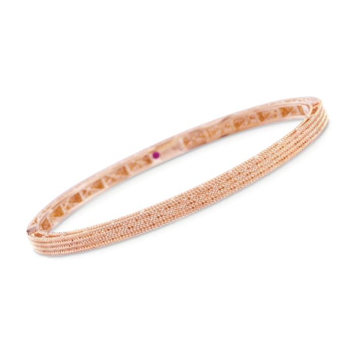 Roberto Coin &quot;Symphony&quot; Barocco Bangle Bracelet in 18kt Rose Gold
