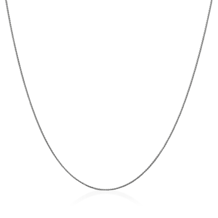 14kt White Gold Wheat Chain Necklace