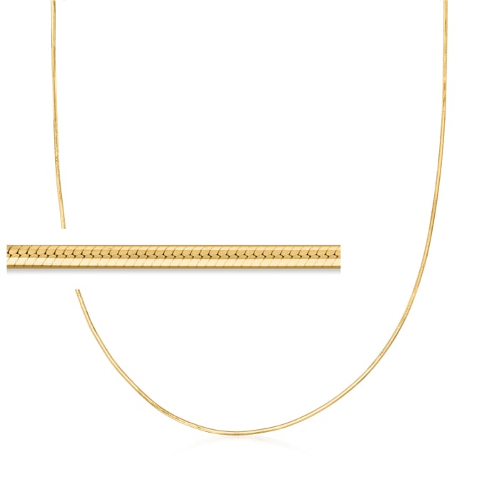 .8mm 14kt Yellow Gold Adjustable Snake-Chain Necklace