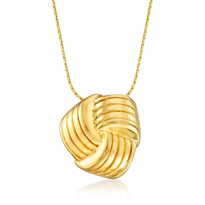 Italian 18kt Gold Over Sterling Love Knot Necklace