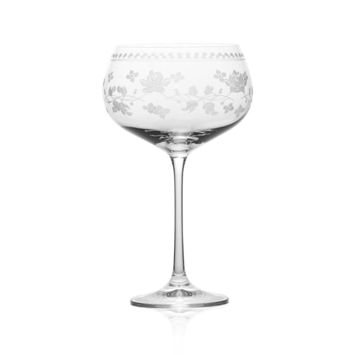Mikasa &quot;Vintage Floral&quot; Set of 4 White Wine Glasses
